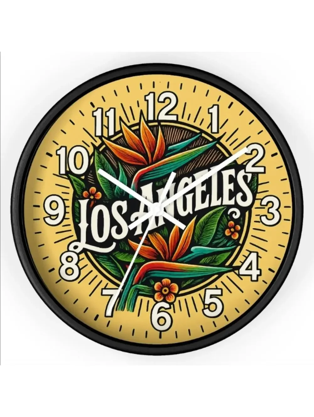 Los Angeles Glow In The Dark Wall Clock New!